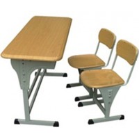 Adjustable Double student Desk & Chair