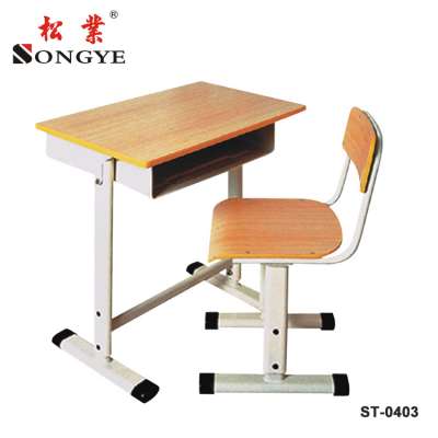 single comfortable school desk and chair modern school student shelf desk and chair